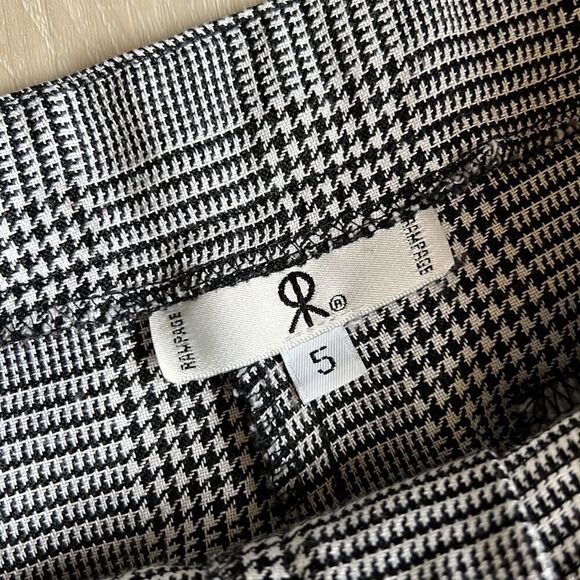 Rampage Black & White Checkered Striped Pants Ankle Cropped Size 5 - Picture 4 of 5